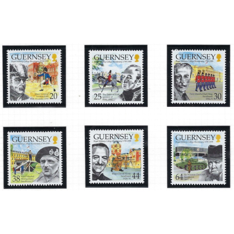Guernsey 691-96 MNH 1999 Royal Military Academy (ak8322)