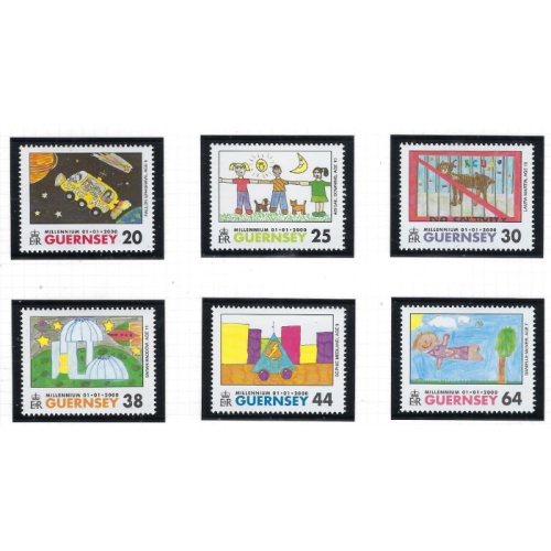Guernsey 703-08 MNH 2000 Children's Drawings (ak8323)