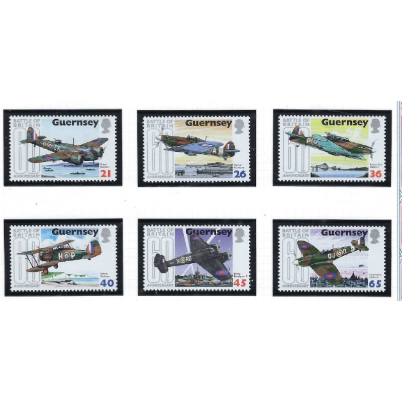 Guernsey 713-18 MNH 2000 Battle of Britain Anniversary (ak8325)