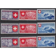 Switzerland 247-55 MNH 1939 set (ak8328)
