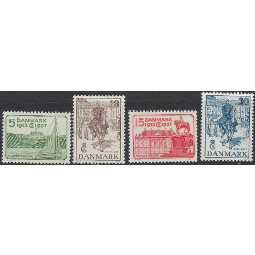 Denmark 258-61 MH 1937 set (ak8346)