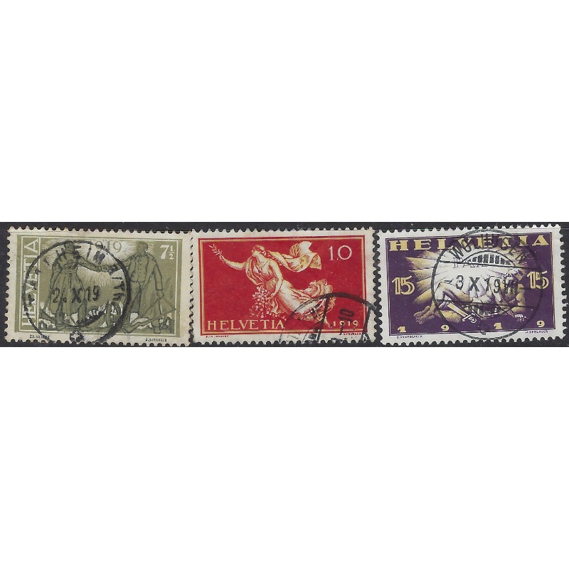 Switzerland 190-92 Used 1919 set (ak8348)