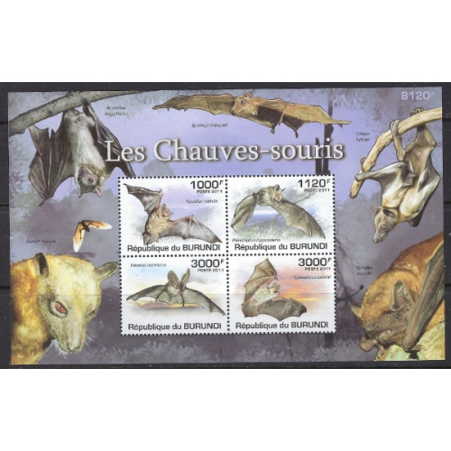 Burundi 841 MNH 2011 Bats (ak8378)