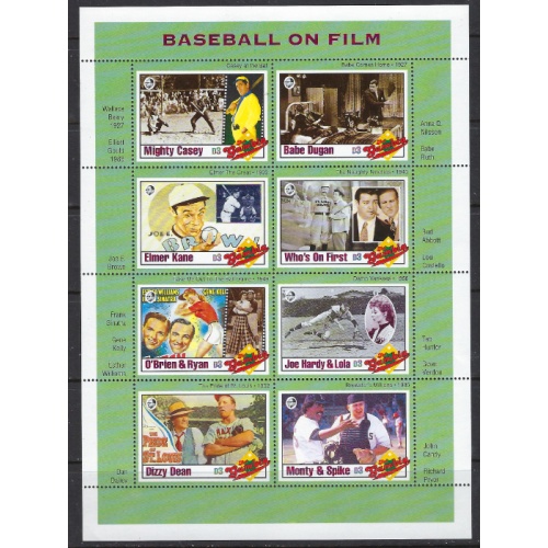 Gambia 1348 MNH 1993 Baseball on Film (ak8384)