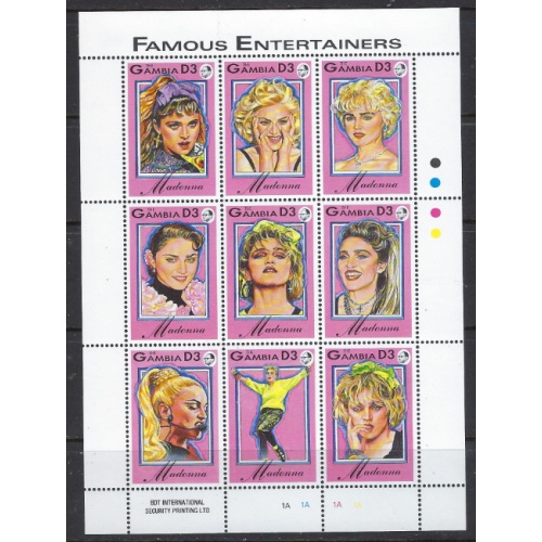 Gambia 1396 MNH 1993 Famous Entertainers (ak8385)