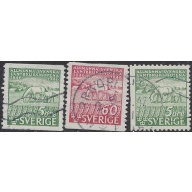 Sweden 374-76 Used 1946 set (ak8419)
