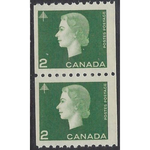 Canada 406 MNH 1963 Coil Pair (ak8420)