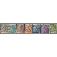 Denmark 232-38 Used 1933-34 set (ak8438)