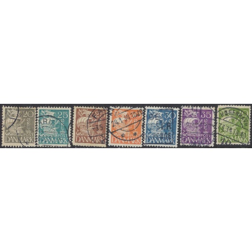 Denmark 232-38 Used 1933-34 set (ak8438)