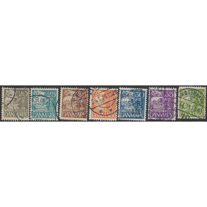 Denmark 232-38 Used 1933-34 set (ak8438)