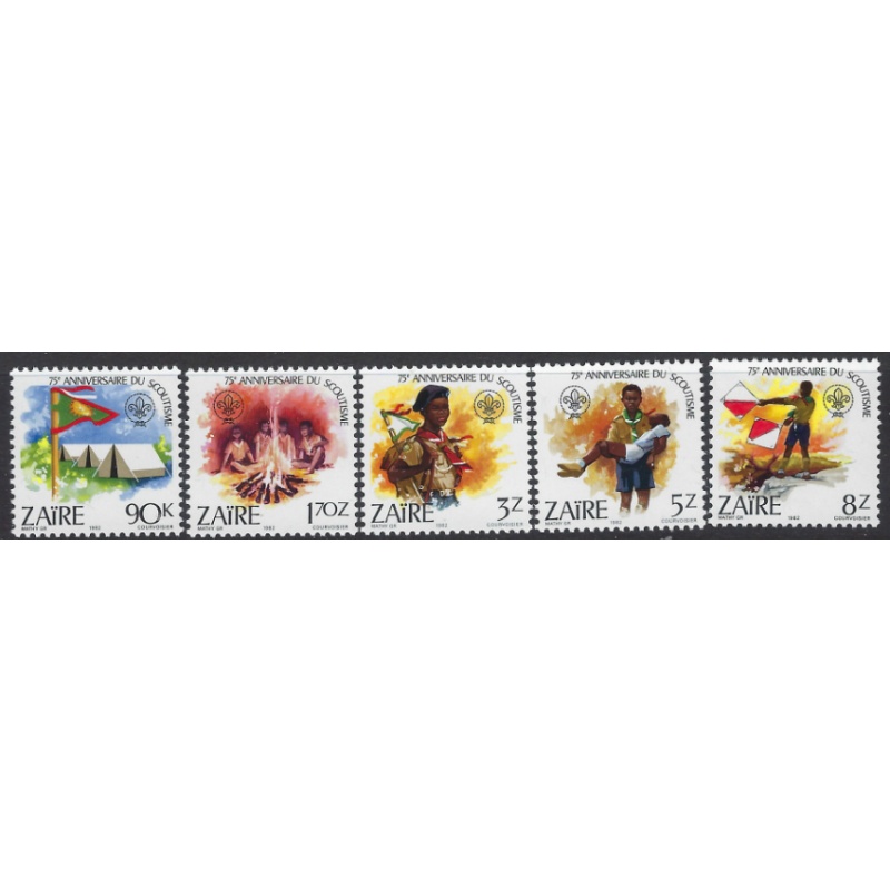 Zaire 1085-89 MNH 1982 Scouting Year (ak8450)