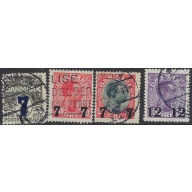 Denmark 181-84 Used 1926-27 surcharges (ak8509)