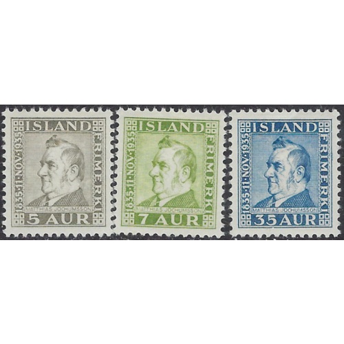 Iceland 196-98 MH 1935 part set (ak8525)