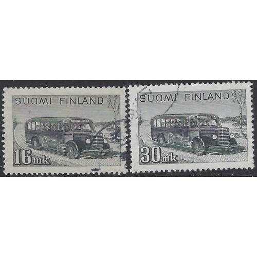 Finland 253-53A Used 1946-47 Post Bus (ak8558)
