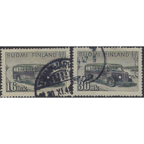 Finland 253-53A Used 1946-47 Post Bus (ak8559)