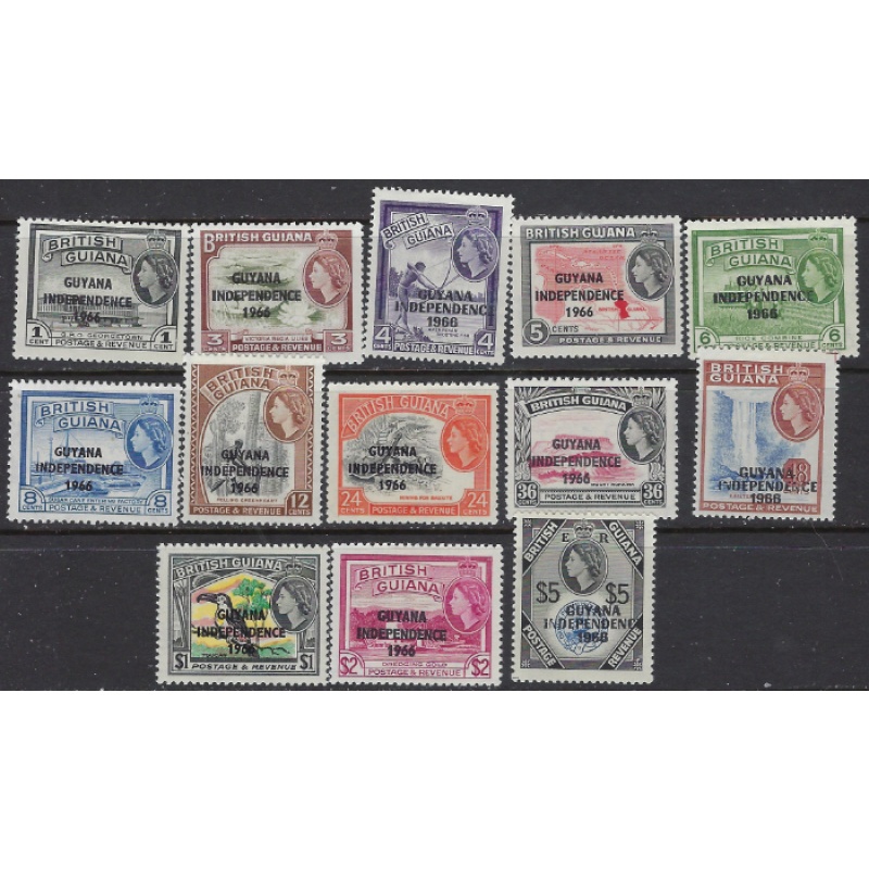 Guyana 7//19 MNH and MLH missing #16 1966-67 Part set (ak8591)