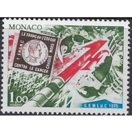 Monaco 972 MNH 1975 Fight Against Cancer (ak8602)