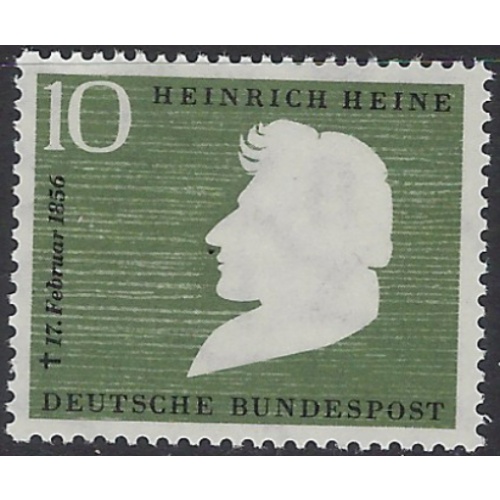 Germany 740 MNH 1956 Heinrich Heine (ak8649)