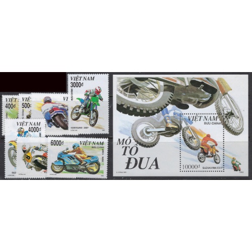 Vietnam 2348-88 MNH 1992 Motorcycles (ak8650)