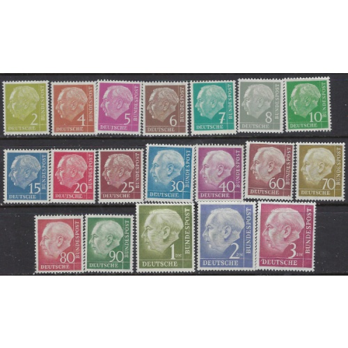 Germany 702-21 MH and MNH 1954-60 set (ak8655)