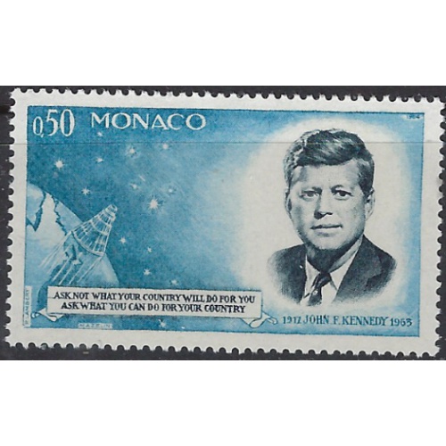 Monaco 596 MNH 1963 John F Kennedy (ak8656)