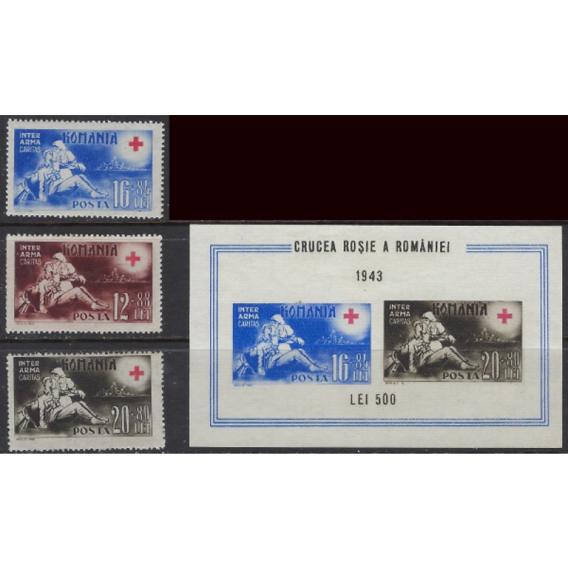 Romania B203-06 MH 1943 set for Red Cross (ak8668)
