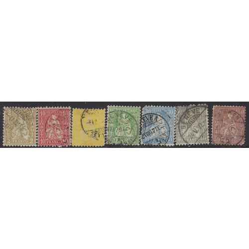 Switzerland 52-59 Used 1867-78 issues (ak8783)