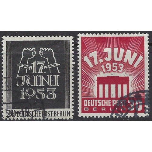Germany Berlin 9N99-100 Used 1953 set (ak8791)