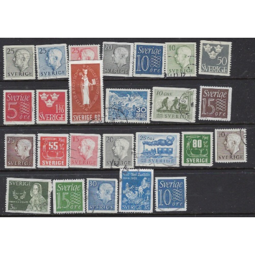 Sweden #1 25 different Used (ak8859)