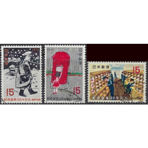 Japan 1057-59 Used 1971 set (ak8867)