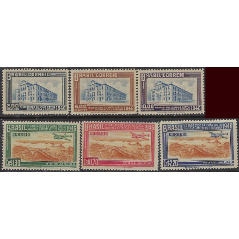 Brazil 644-49 MNH 1946 set (ak8907)