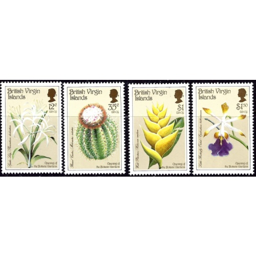 British Virgin Is 385-88 MNH 1987 Botanical Gardens (an1918a)