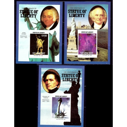 St Vincent 981-83 MNH 1986 Statue of Liberty (an2517)