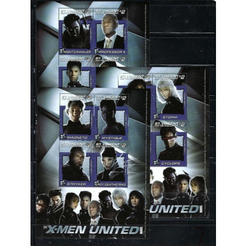 St Vincent 3148-50 MNH 2003 X-Men United (an3427)