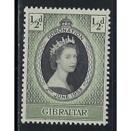 Gibraltar 131 MNH 1953 QEII Coronation (an4605)