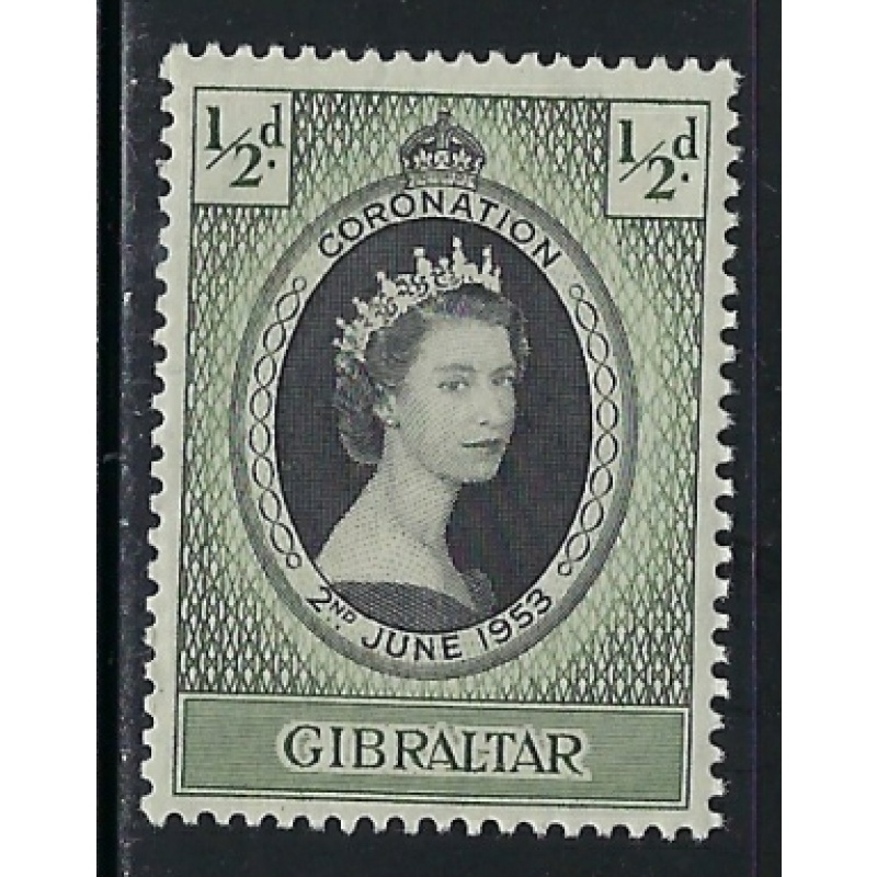 Gibraltar 131 MNH 1953 QEII Coronation (an4605)