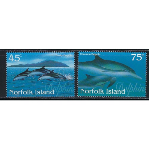 Norfolk Is 621-22 MNH 1997 Dolphins (an4768)