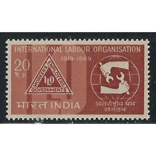 India 490 MNH 1969 International Labor Organizatiom (an5664)