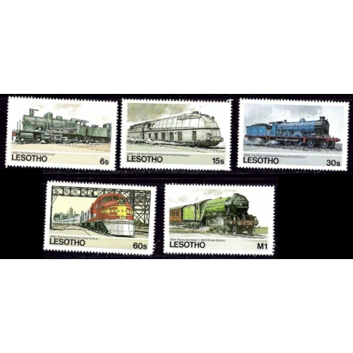 Lesotho 453-57 MNH 1984 Trains (an5889)