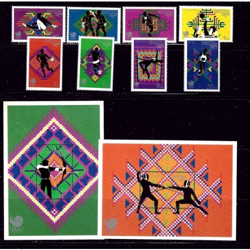 Bhutan 655-64 MNH 1989 Olympics (an6681)