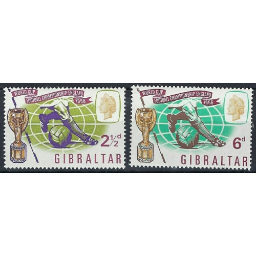Gibraltar 175-76 MNH 1966 World Cup Soccer (an7521)