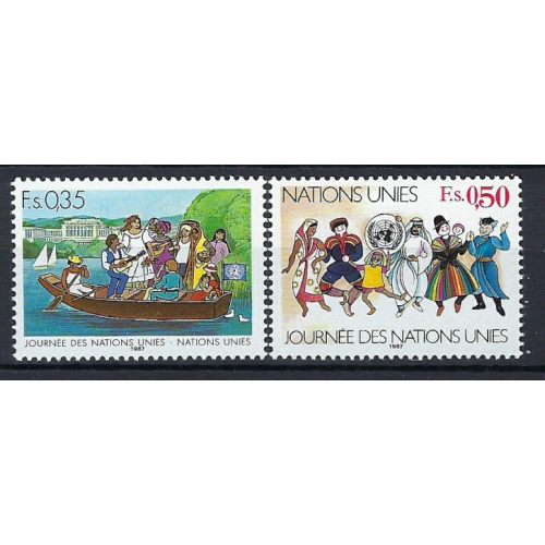 U.N. off in Geneva 158-59 MNH 1987 set (an7693)