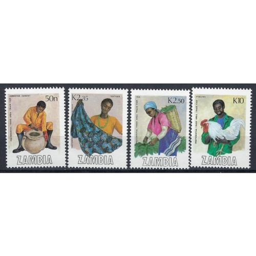 Zambia 444-47 MNH 1988 set (an7746)