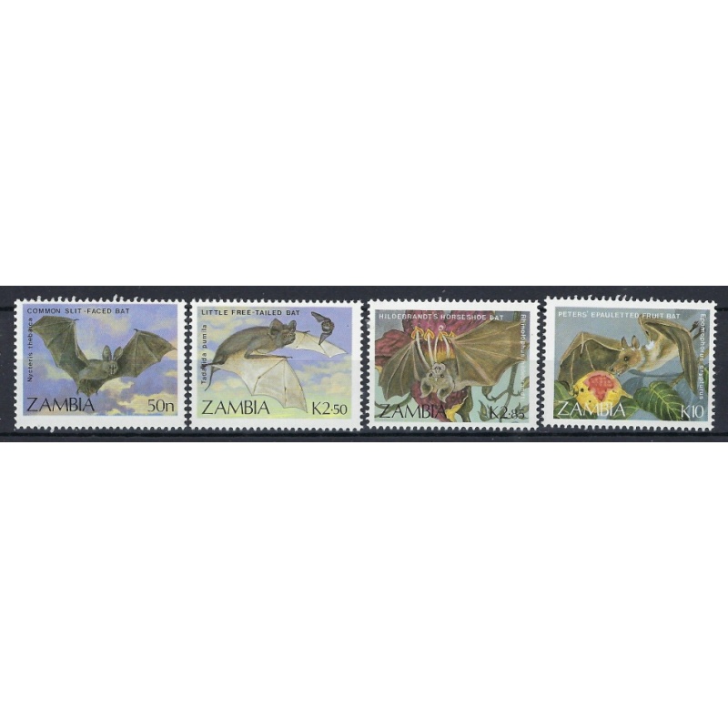 Zambia 466-69 MNH 1989 Bats (an7749)