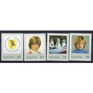 Lesotho 372-75 MNH 1982 Princess Diana (an7750)