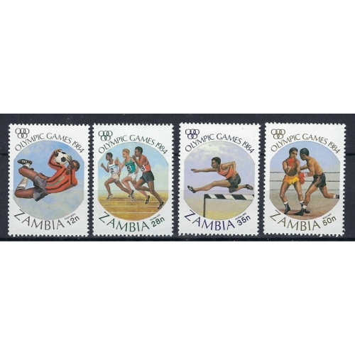 Zambia 304-07 MNH 1984 Olympics (an7764)