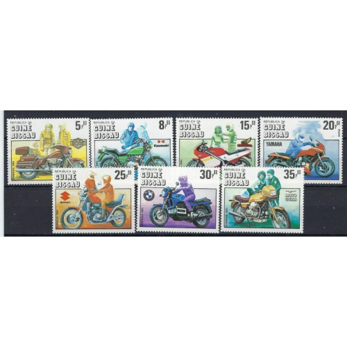 Guinea Bissau 627-33 MNH 1985 Motorcycles (an7804)