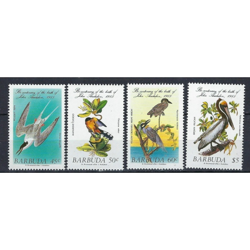 Barbuda 701-04 MNH 1985 Birds (an7833)