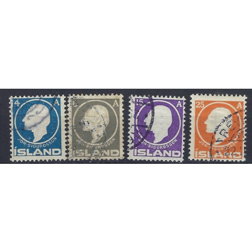 Iceland 88-91 Used 1911 issues (an7861)