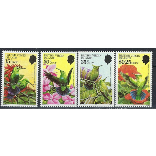 British Virgin Is 422-25 MNH 1982 Hummingbirds (an7873)